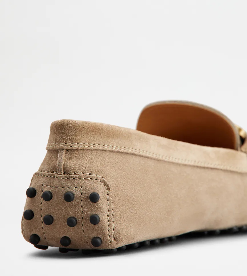Tod's Kate Gommino Suede Loafers In Brown
