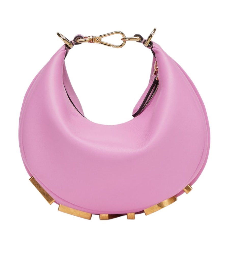 Fendi Graphy Mini Zipper Shoulder Bag In Pink