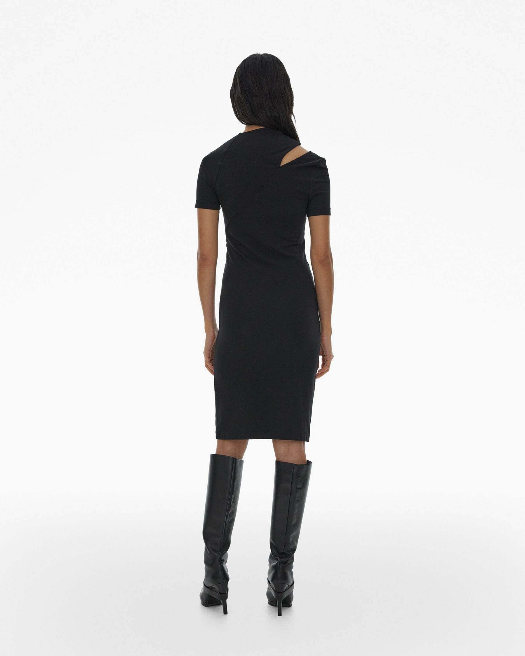 Helmut Lang Cut-out Detailing Cotton-blend Dress