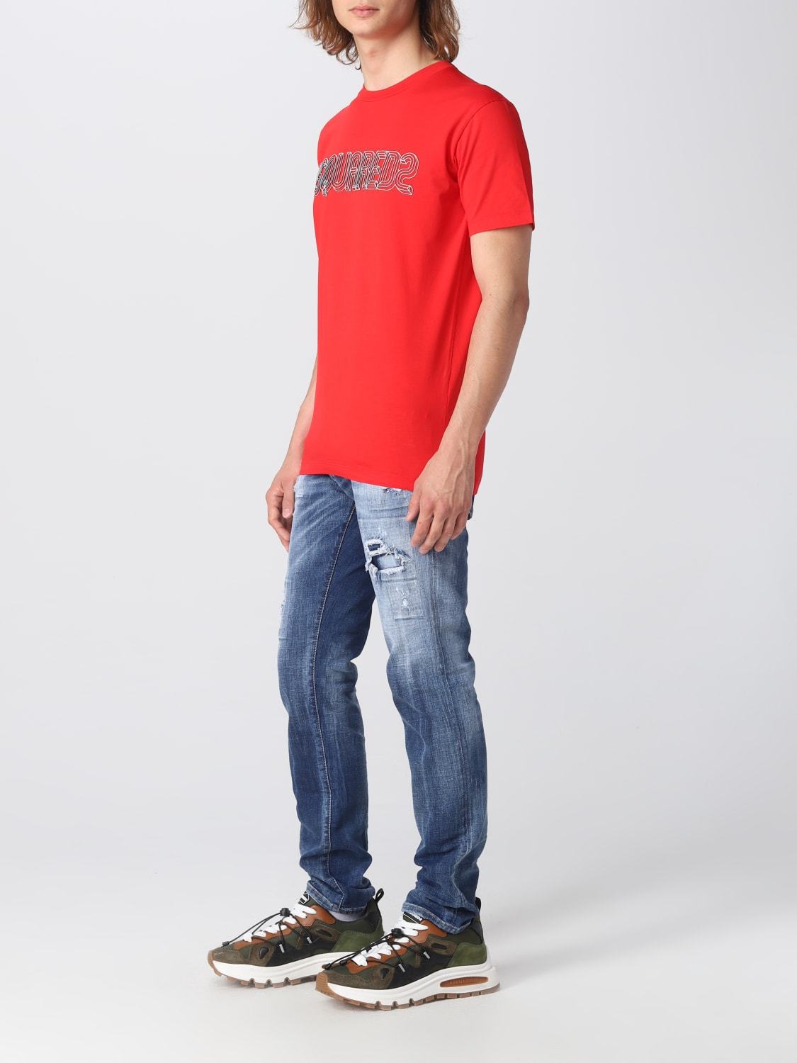Dsquared2 Short-sleeved T-shirt In Red