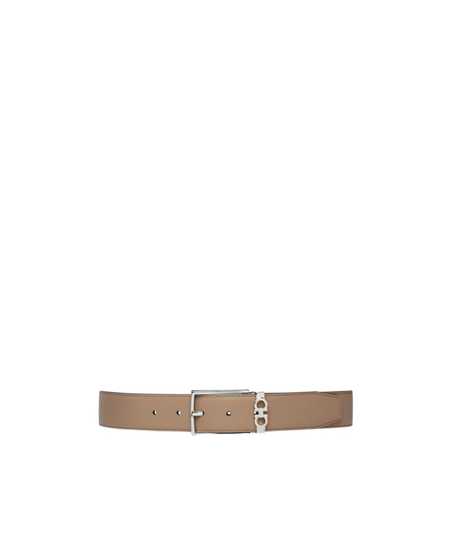 Ferragamo Double-sided Adjustable Belt In Brown