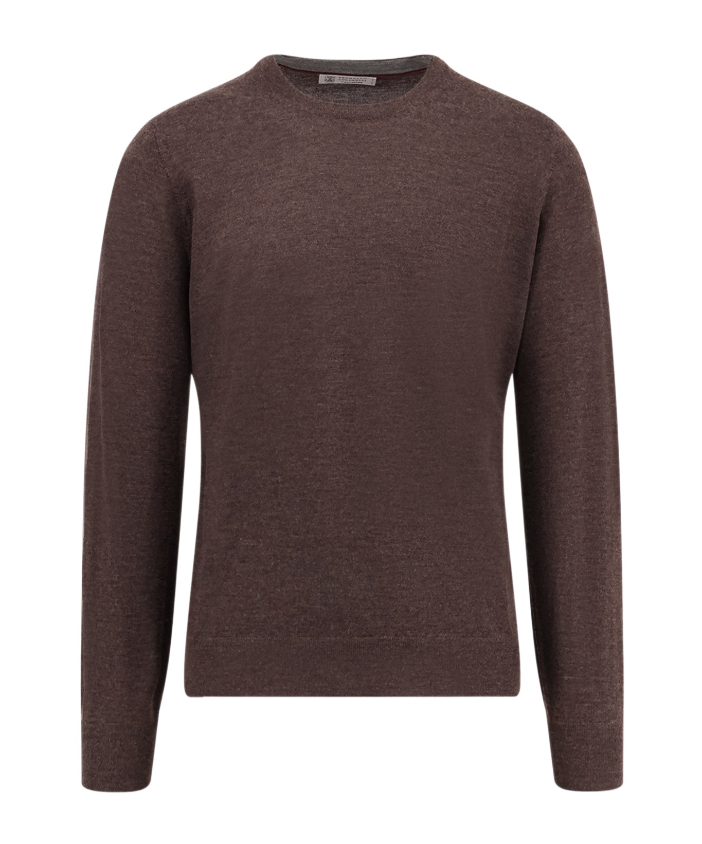 Brunello Cucinelli Long Sleeve Sweater In Brown
