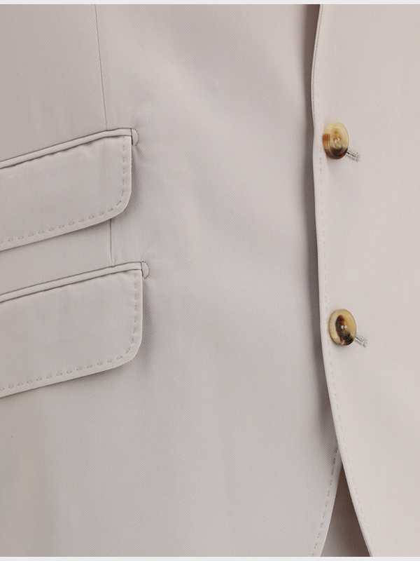 Brunello Cucinelli Tailored Silk Suit With Belt Loops In Nude