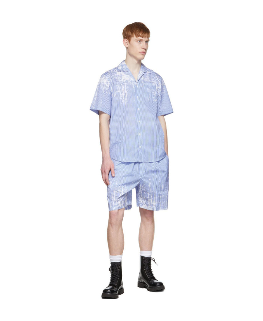 Dsquared2 Blue Cotton Shorts In Blue