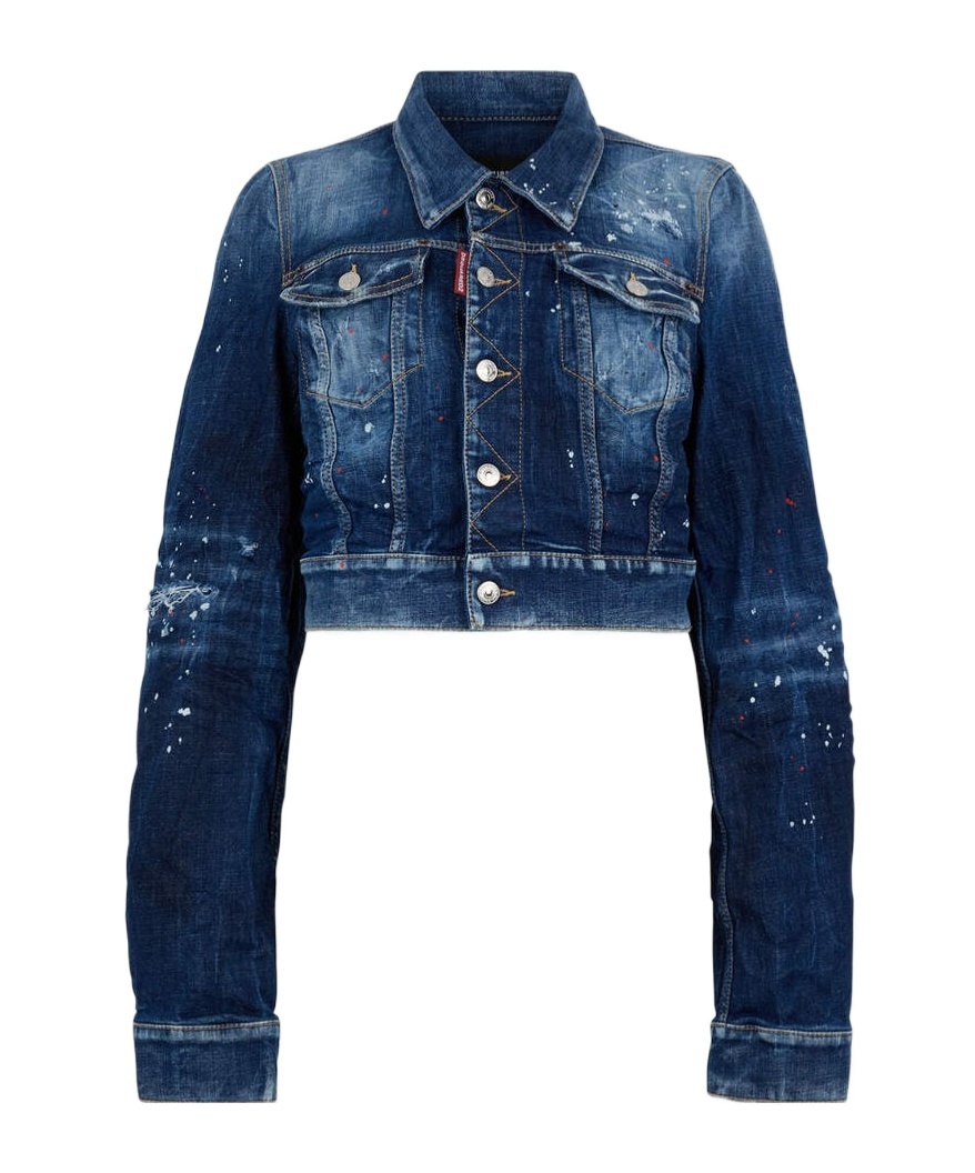 Dsquared2 Long Sleeve Denim Jacket In Blue