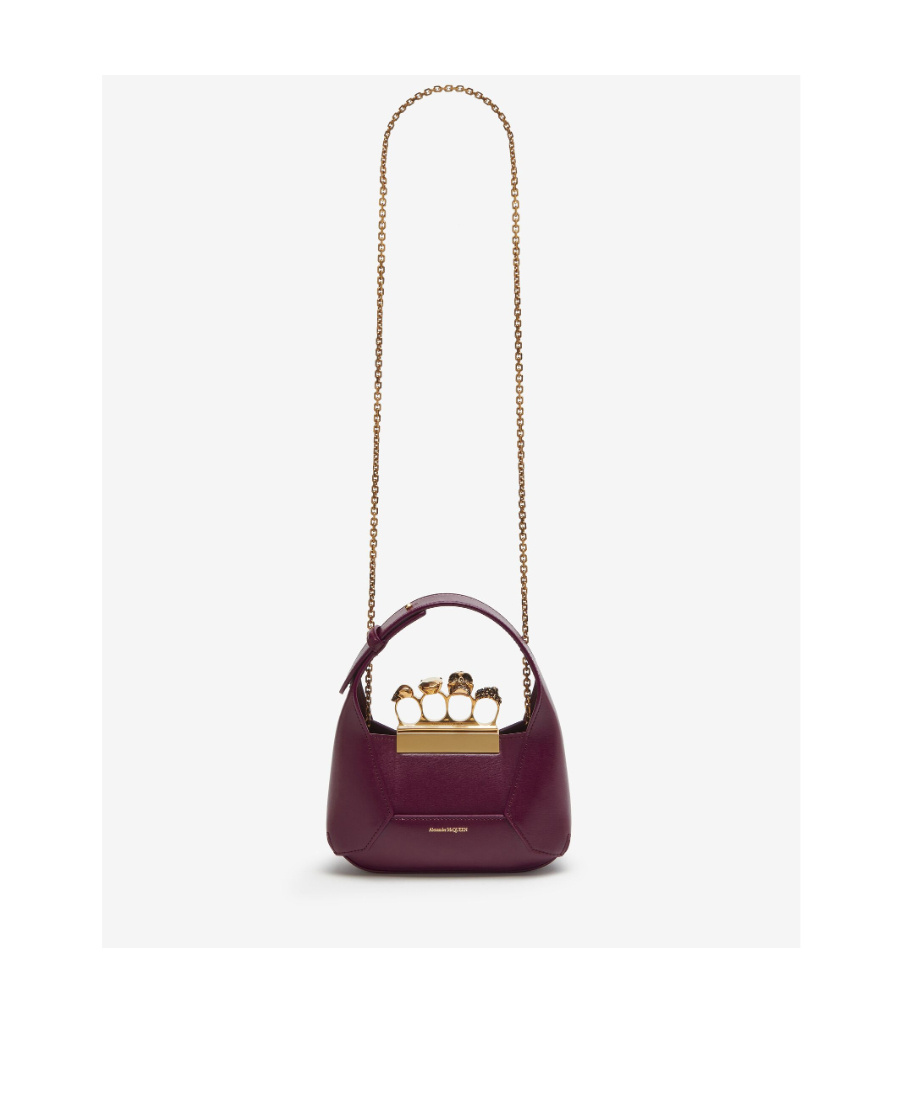 Alexander Mcqueen The Jewelled Leather Mini Bag In Multi