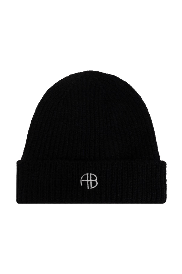 Anine Bing Rib Knitted Hat In Black