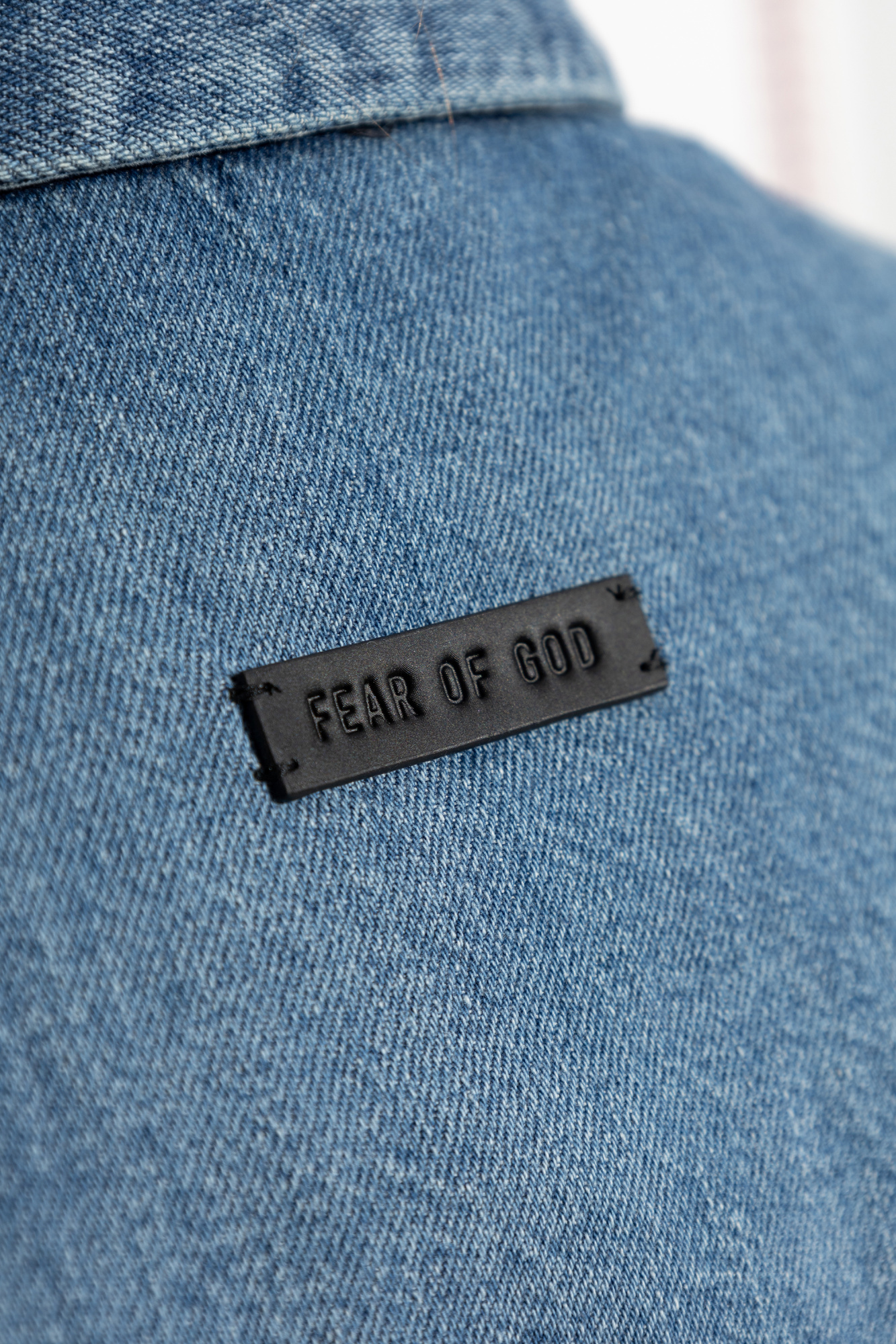 Fear Of God Denim Shirt In Blue