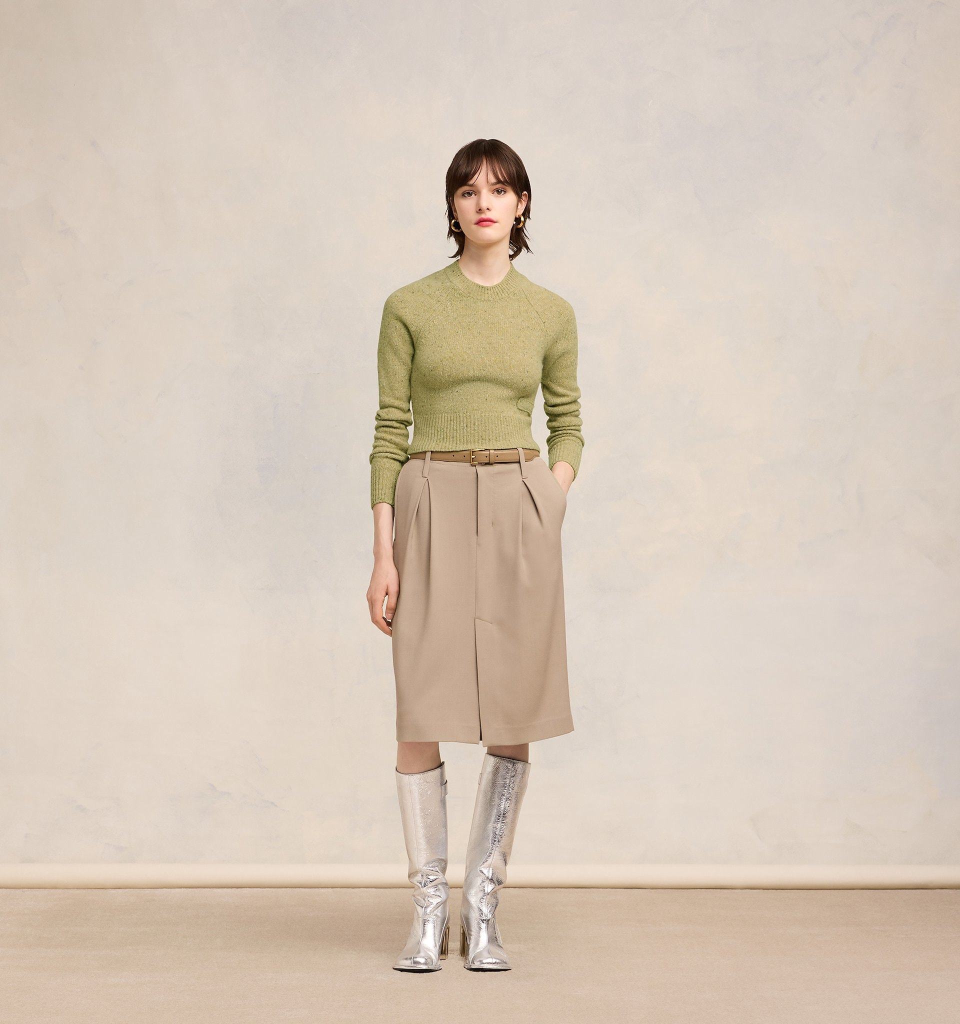 Ami Alexandre Mattiussi Pullover Mit Ami De Coeur-stickerei In Nude