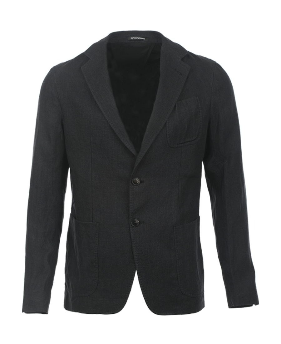 EMPORIO ARMANI SINGLE-BREASTED LONG-SLEEVED SUIT JACKET