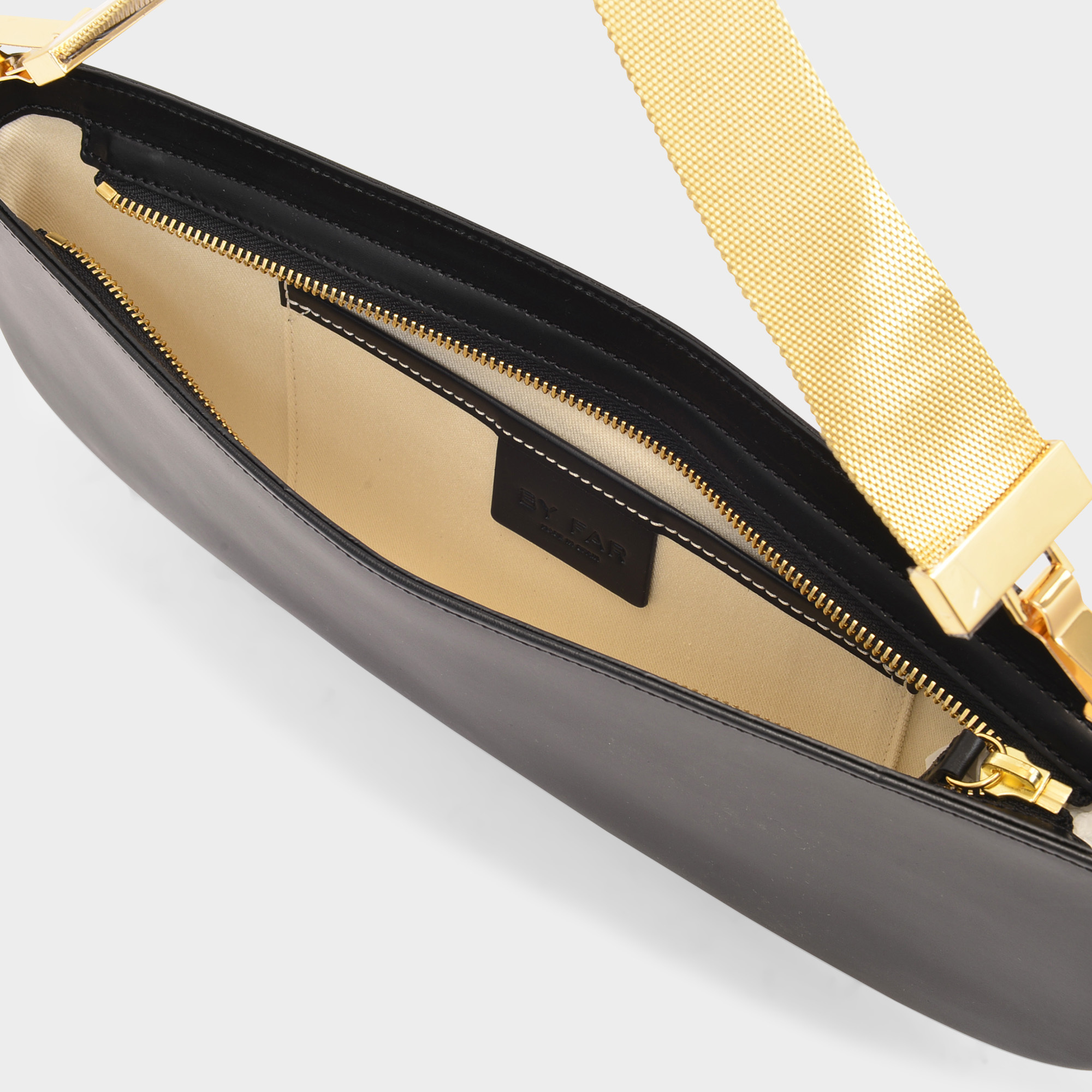 By Far Zip-up Curved Tote Bag