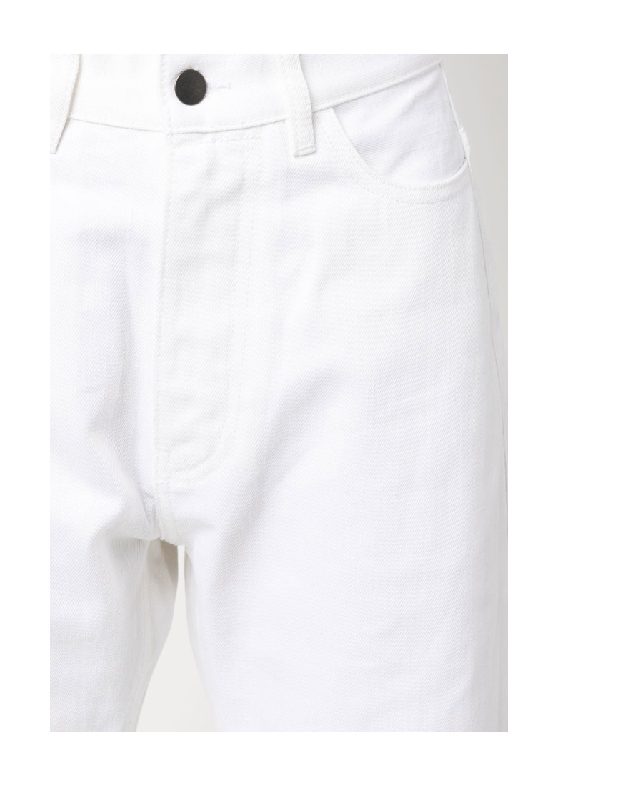 Studio Nicholson Straight-leg Cropped Trousers In White