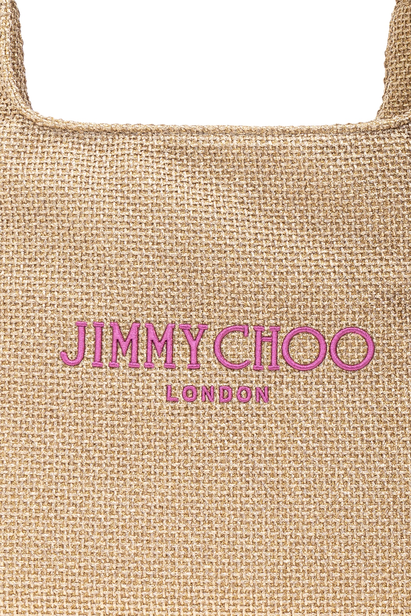 Jimmy Choo Logo Shoulder Bag In Nude