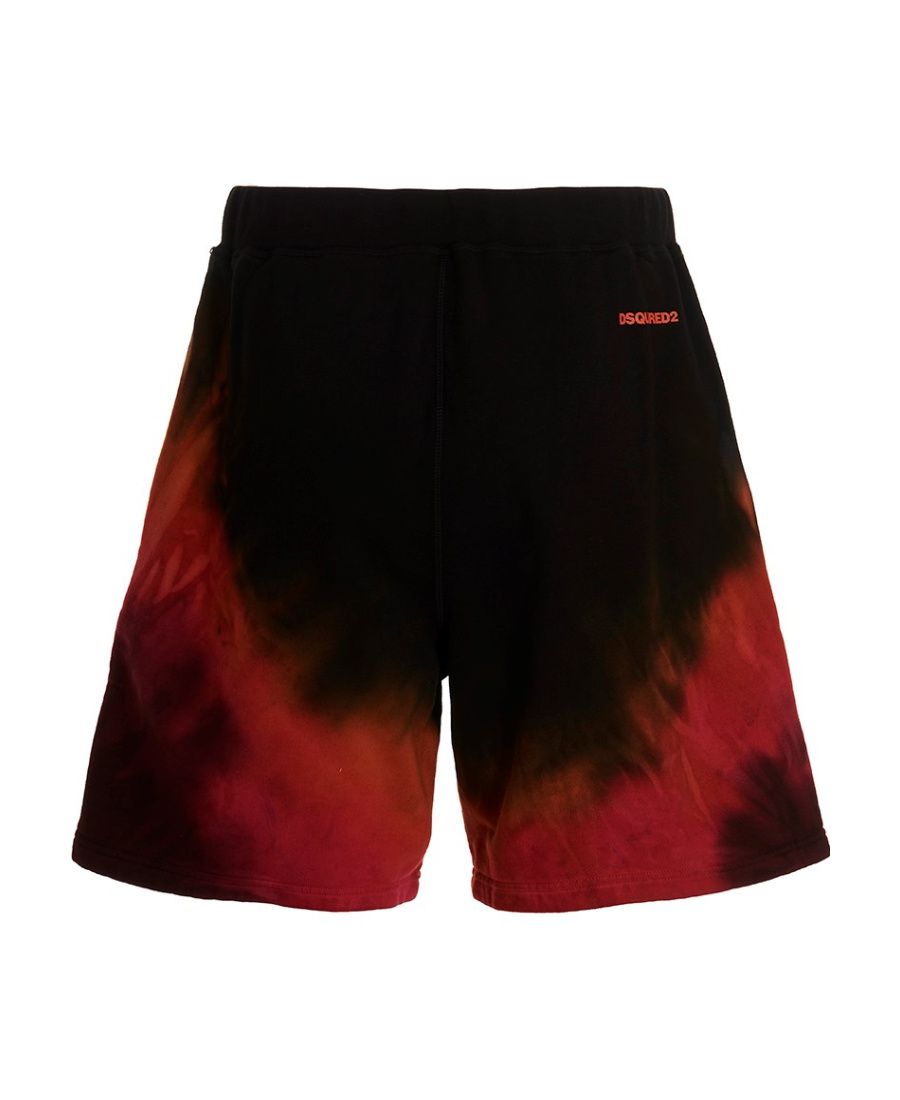 Dsquared2 Tie-dye Pattern Bermuda Shorts In Black