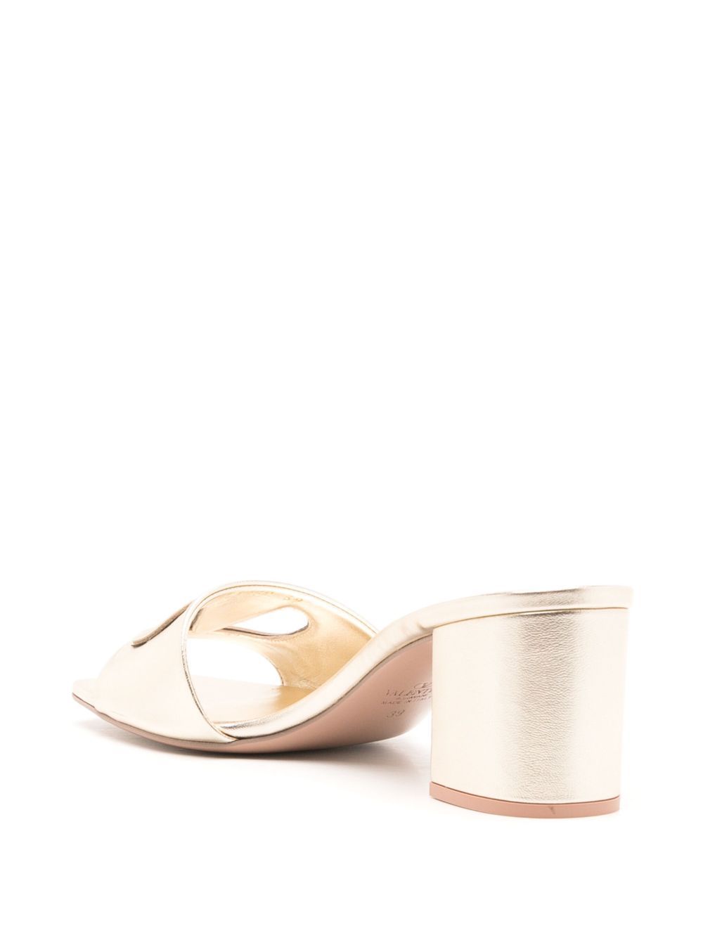 Valentino Garavani Vlogo Cut-out Leather Mules