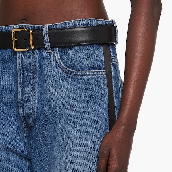 Miu Miu Five-pocket Low-rise Wide-leg Jeans In Blue