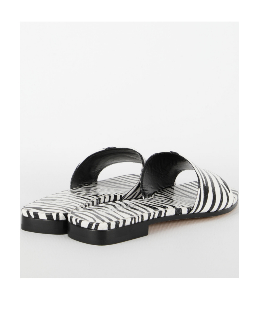 Paris Texas Rosa Zebra-print Sandals In White