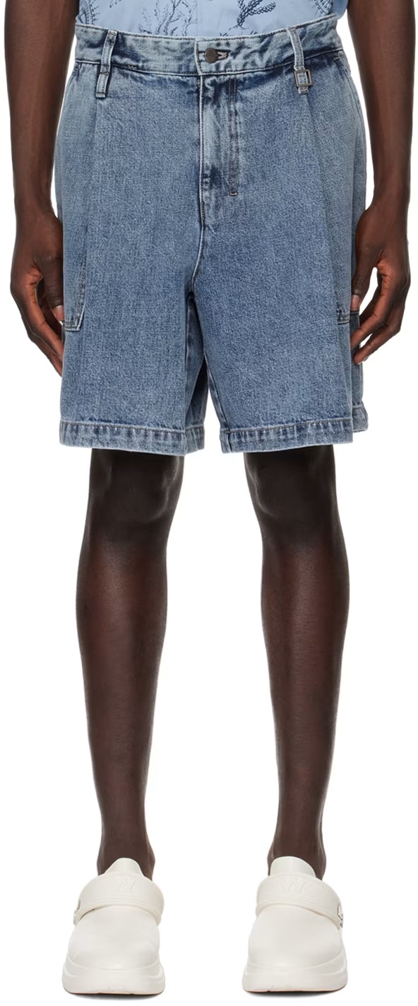 Wooyoungmi Faded Denim Shorts