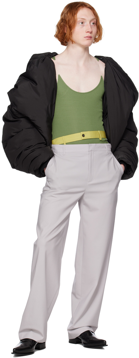 Y/project Gray Multi Waistband Trousers In White