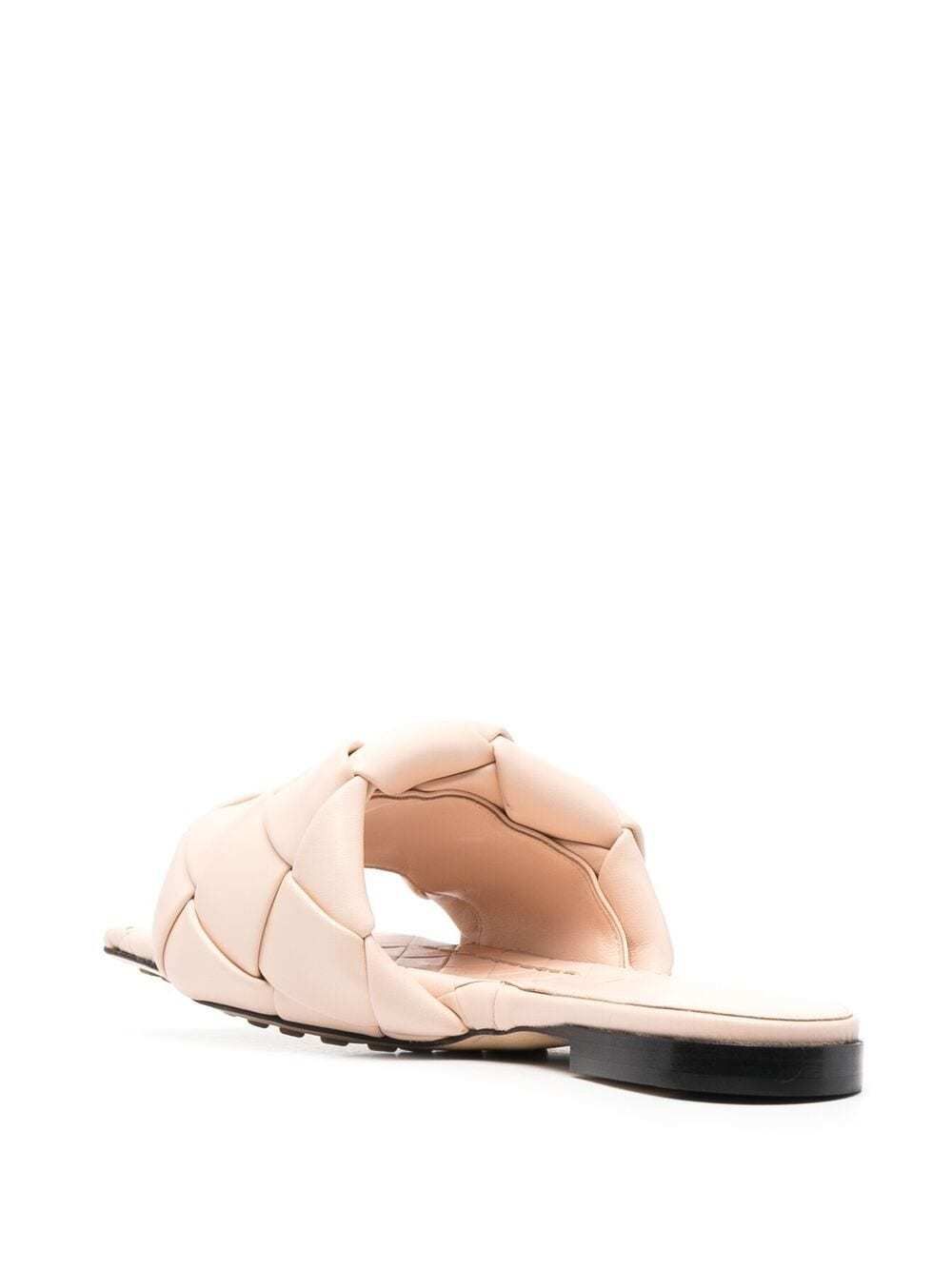 Bottega Veneta Quilted Leather Lido Flat Sandals In Nude