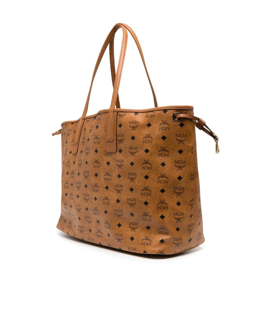 Mcm Liz Large Reversible Visetos Shopper Tote Bag In Brown