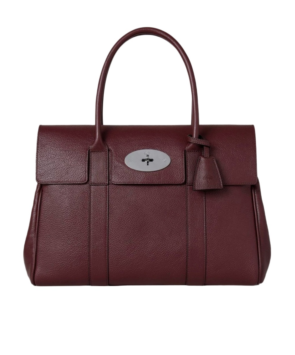 Mulberry 'bayswater Small' Bordeaux Shoulder Bag With Twist-lock Closure