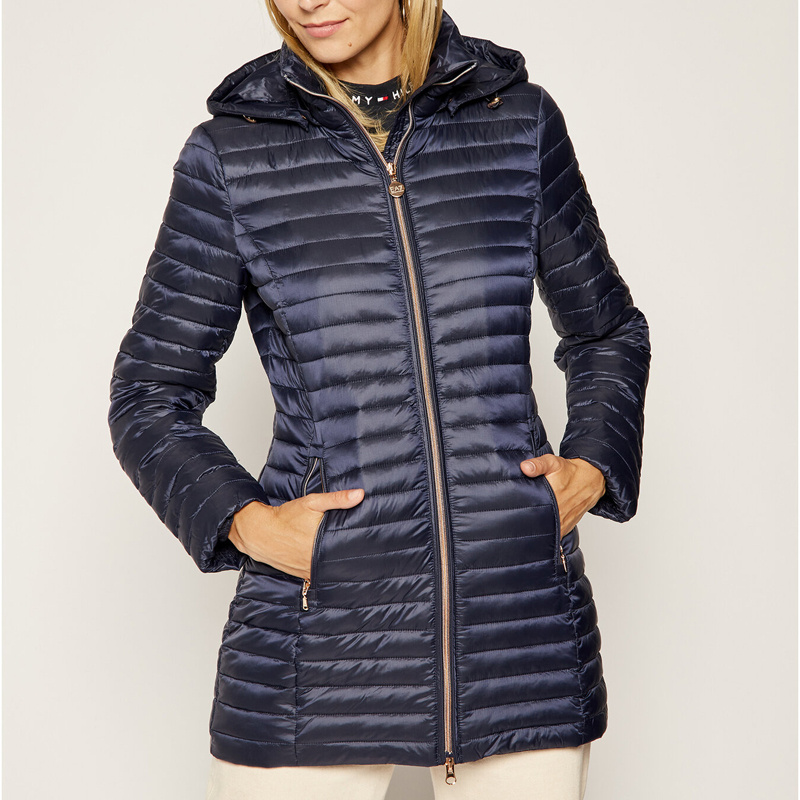 EA7 LOGO HOODED DOWN JACKET 