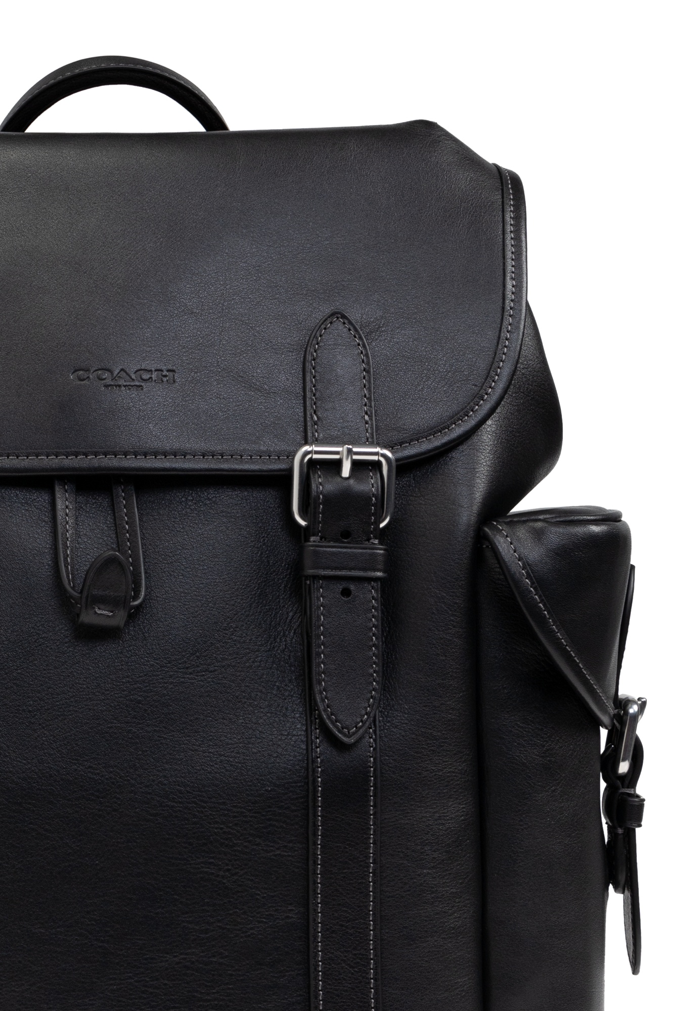 Coach Flip Backpack In Black