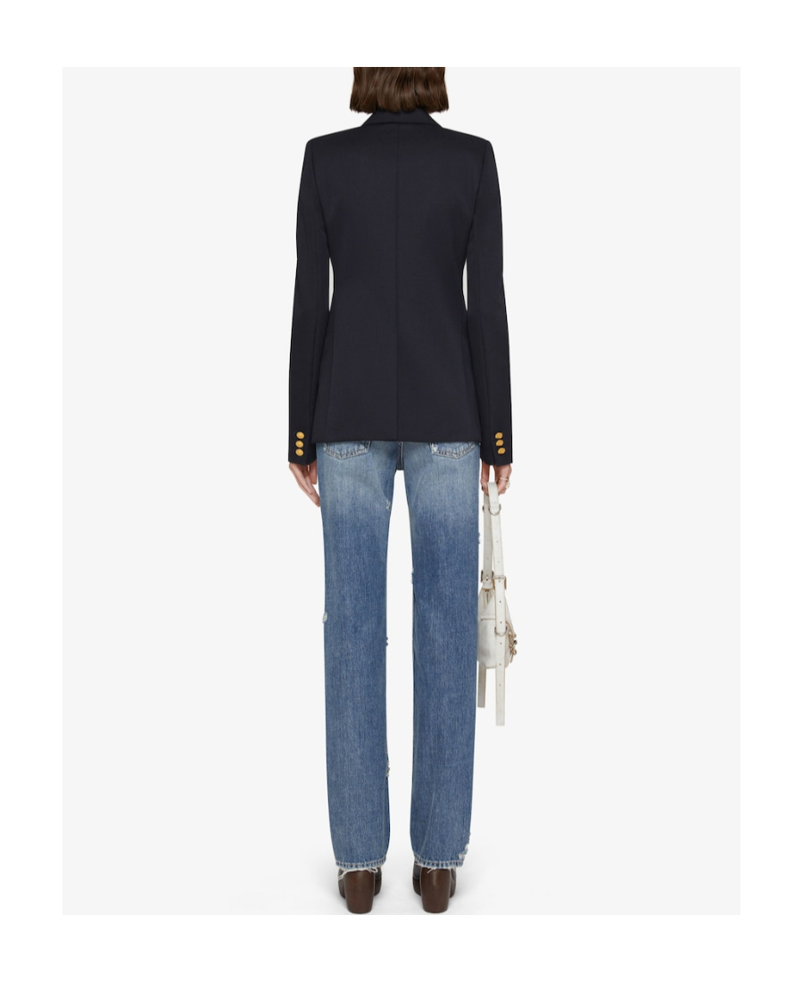 Givenchy Straight-leg Distressed Jeans In Blue