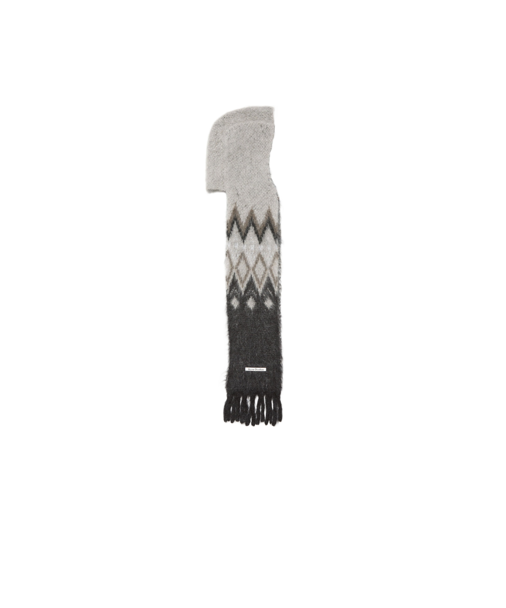Acne Studios Fringed Scarf In Gray