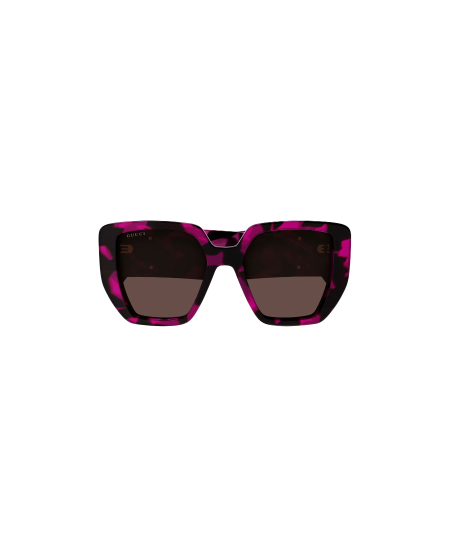 Gucci Logo-plaque Oversize Sunglasses In Black