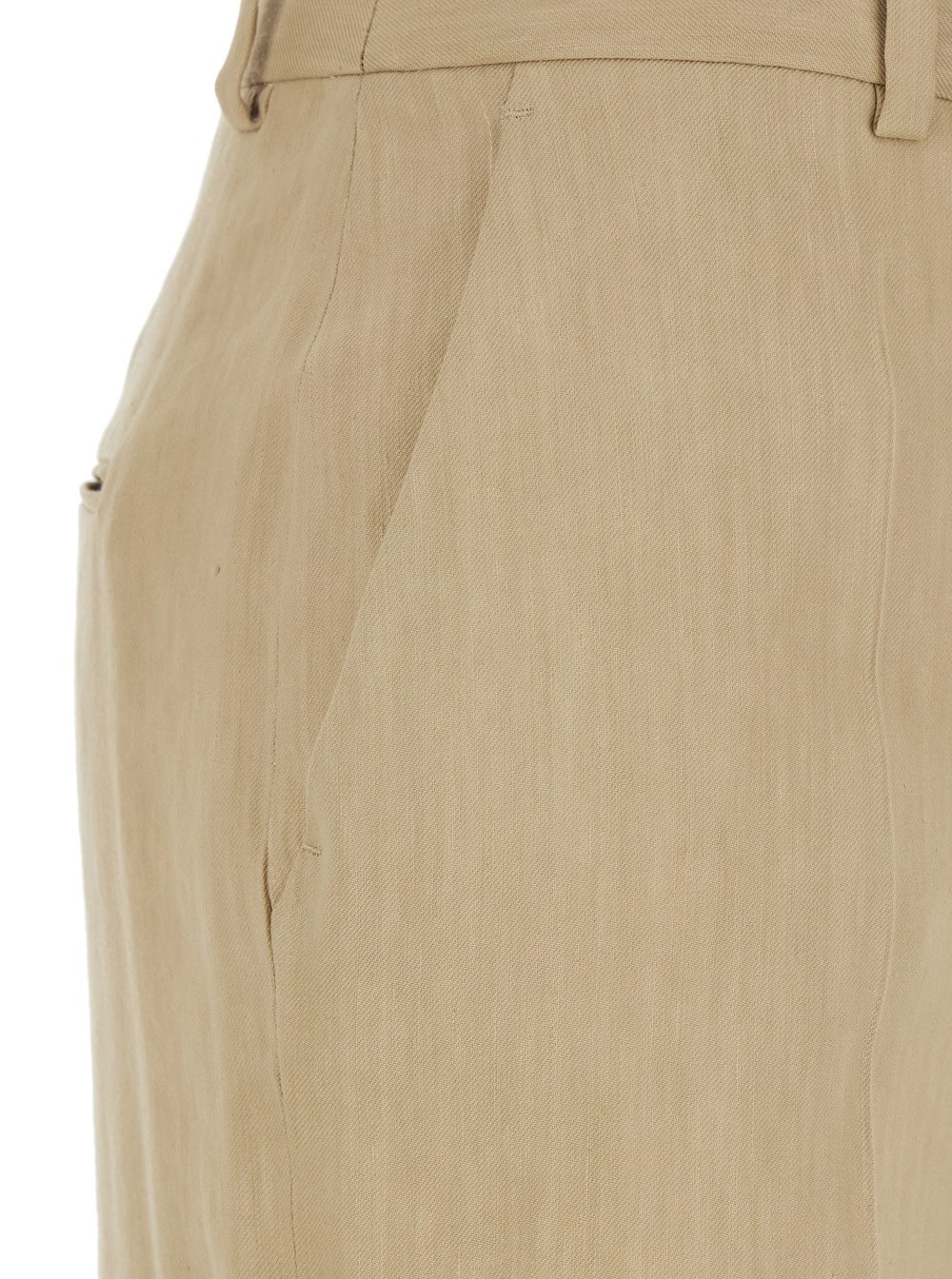 Alberta Ferretti Beige Pants With High Waist And Belt Loops In Nude