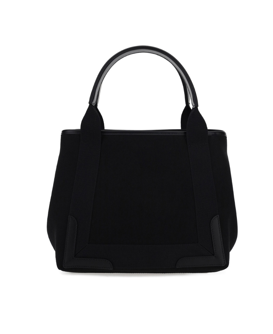 Balenciaga Navy Cabas Small Canvas Tote Bag In Black