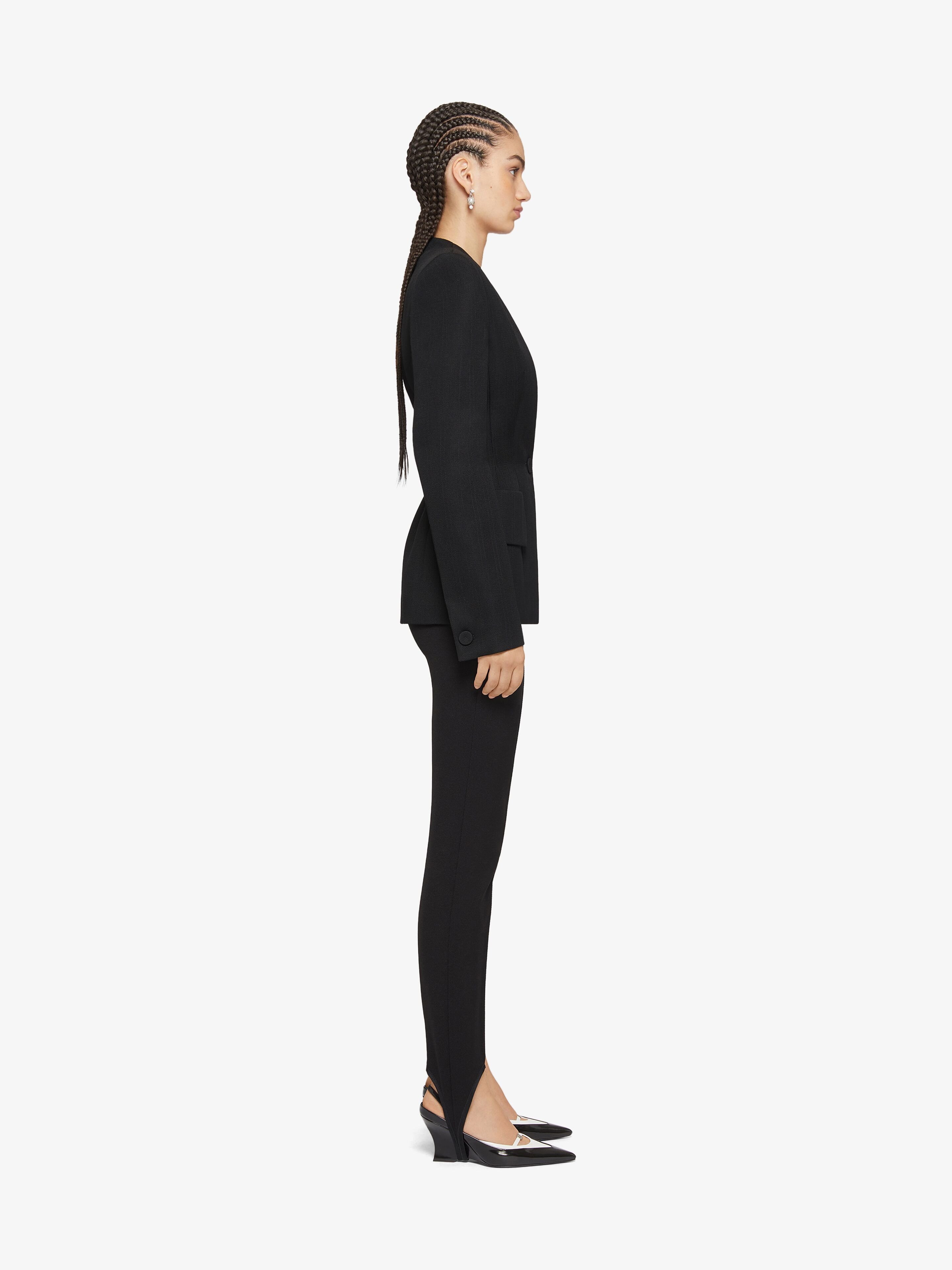 Givenchy V-collar Wool Suit Jacket In Black