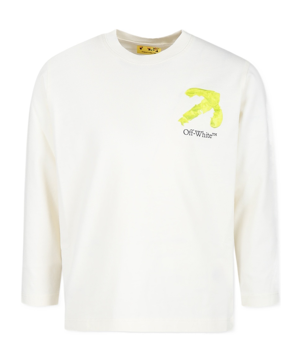 Off-white Arrow-print Cotton T-shirt In White