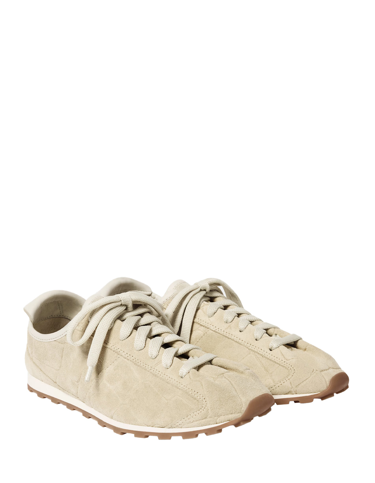 Jacquemus Round Toe Sneakers In White