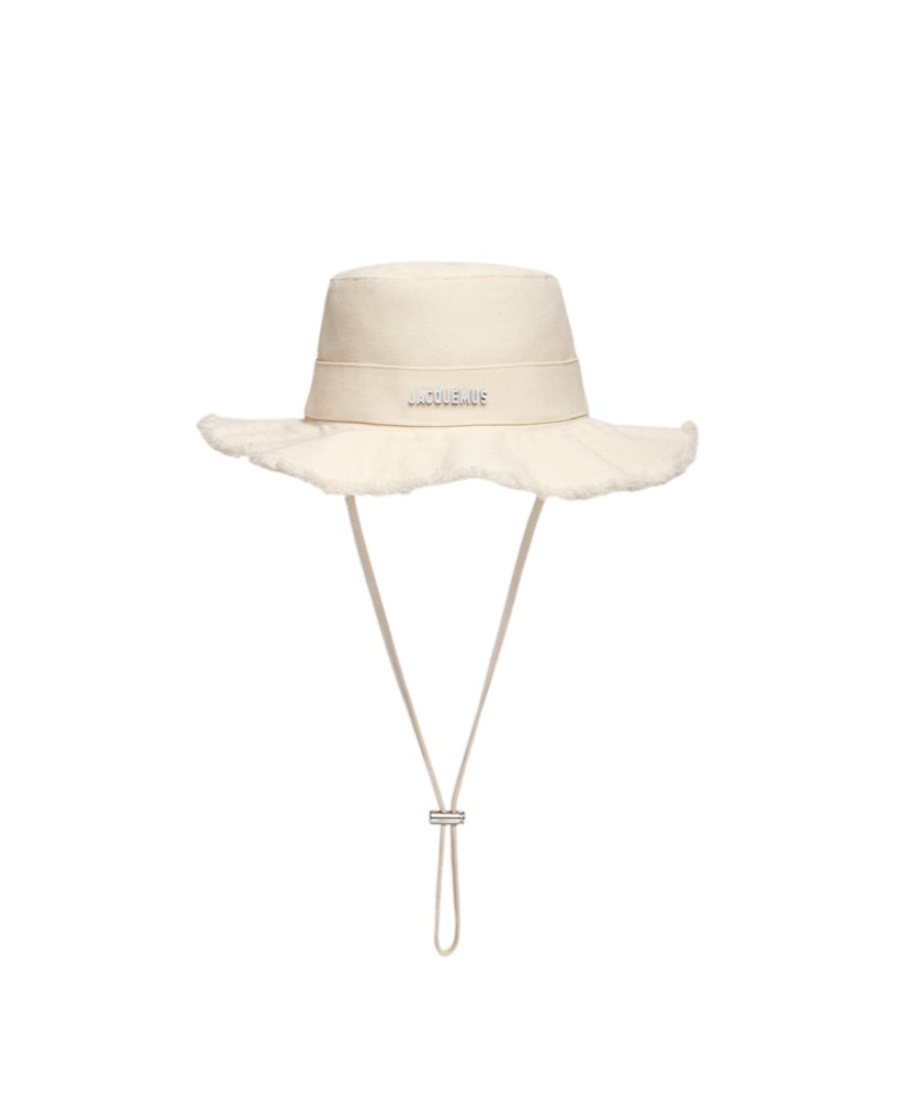 Jacquemus Logo Fisherman's Hat In Gray