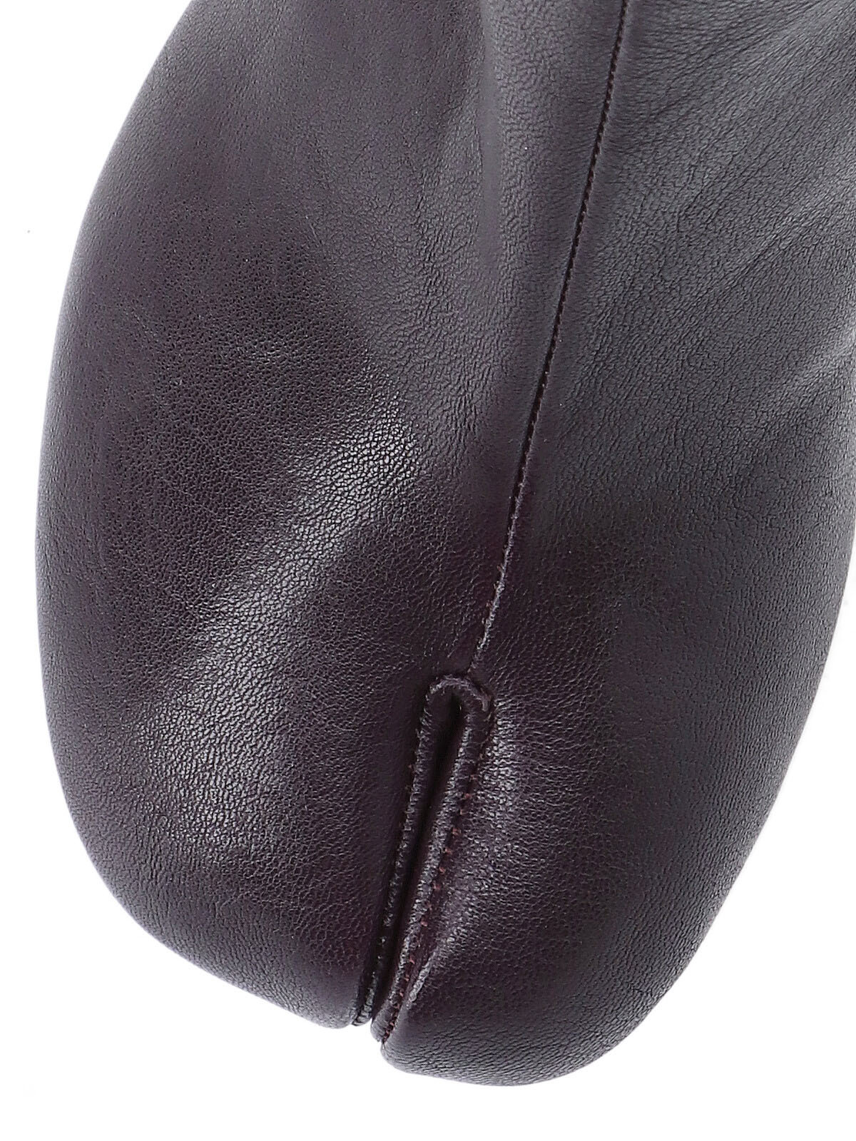 Maison Margiela Stylish Leather Ankle Boots With Chunky Heel In Burgundy