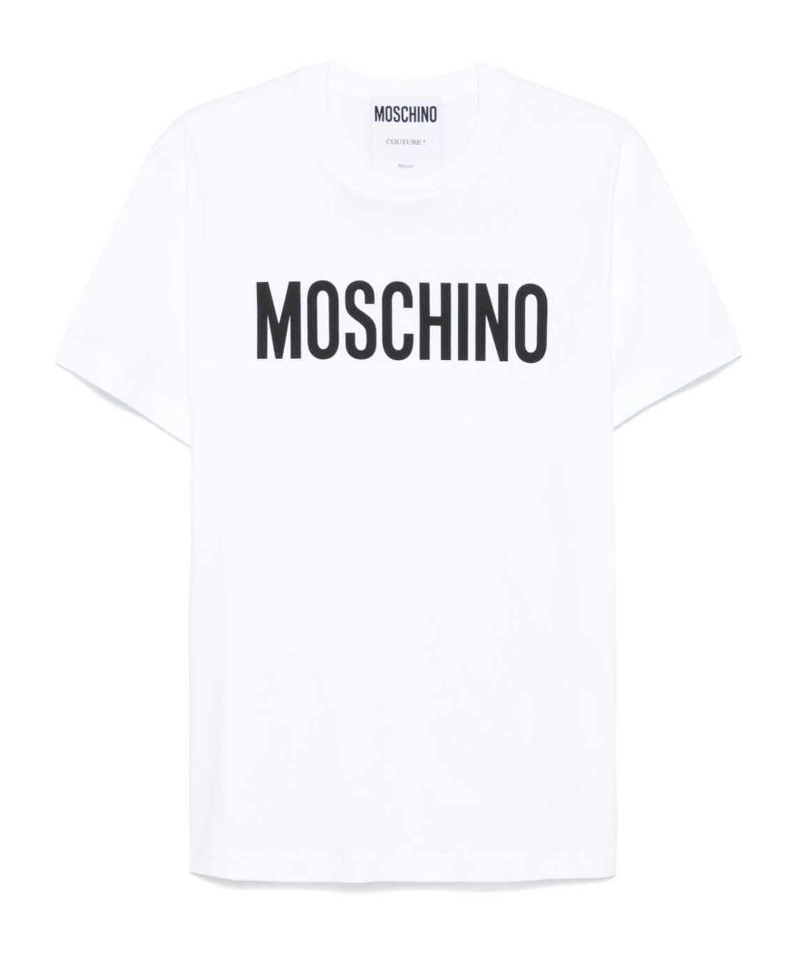 Moschino Cotton T-shirt With Logo Print In White