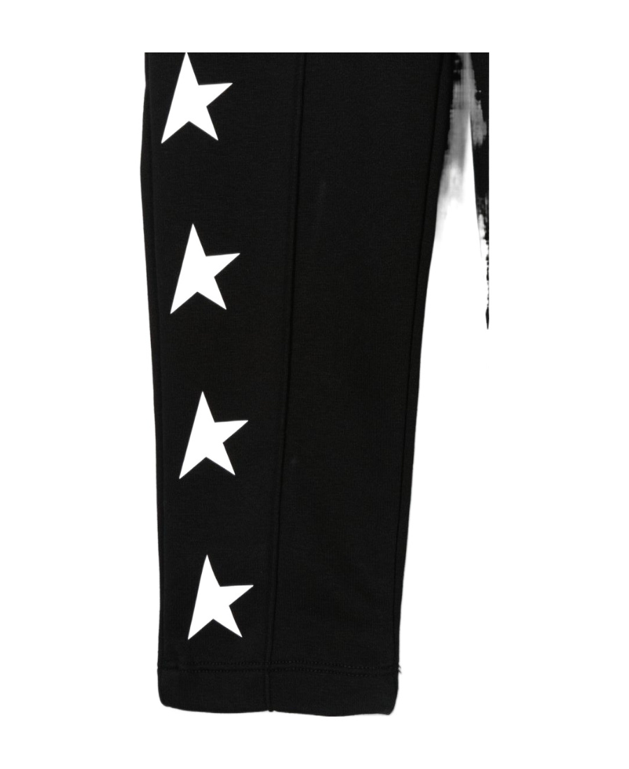 Golden Goose Star-print Seam-detail Track Pants In Black