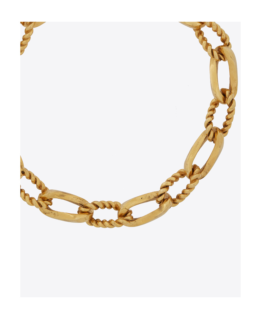 Saint Laurent Gold-plated Chainlink Necklace In Yellow