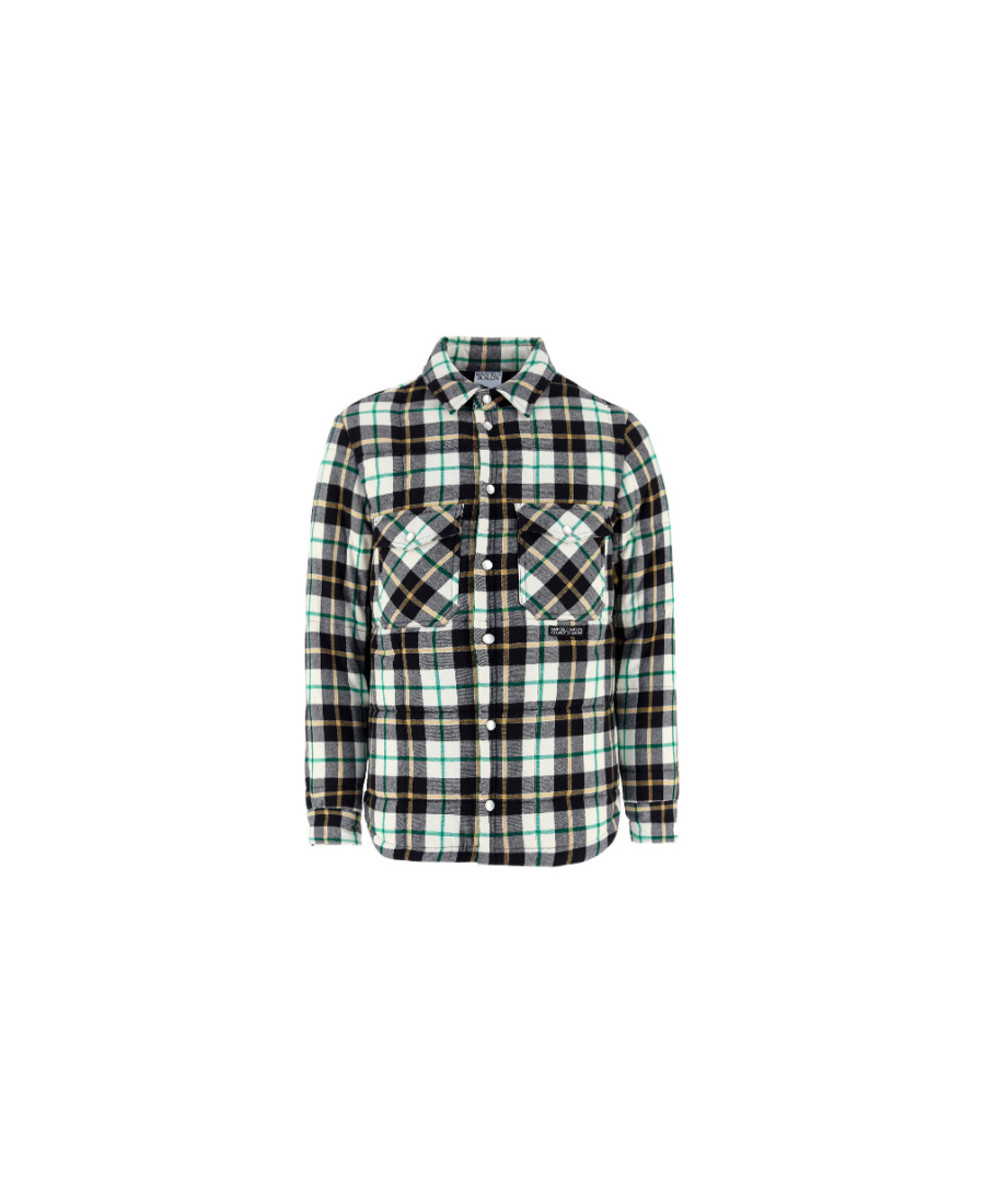 Marcelo Burlon County Of Milan County Of Milan Tartan Padded Shirt In Black