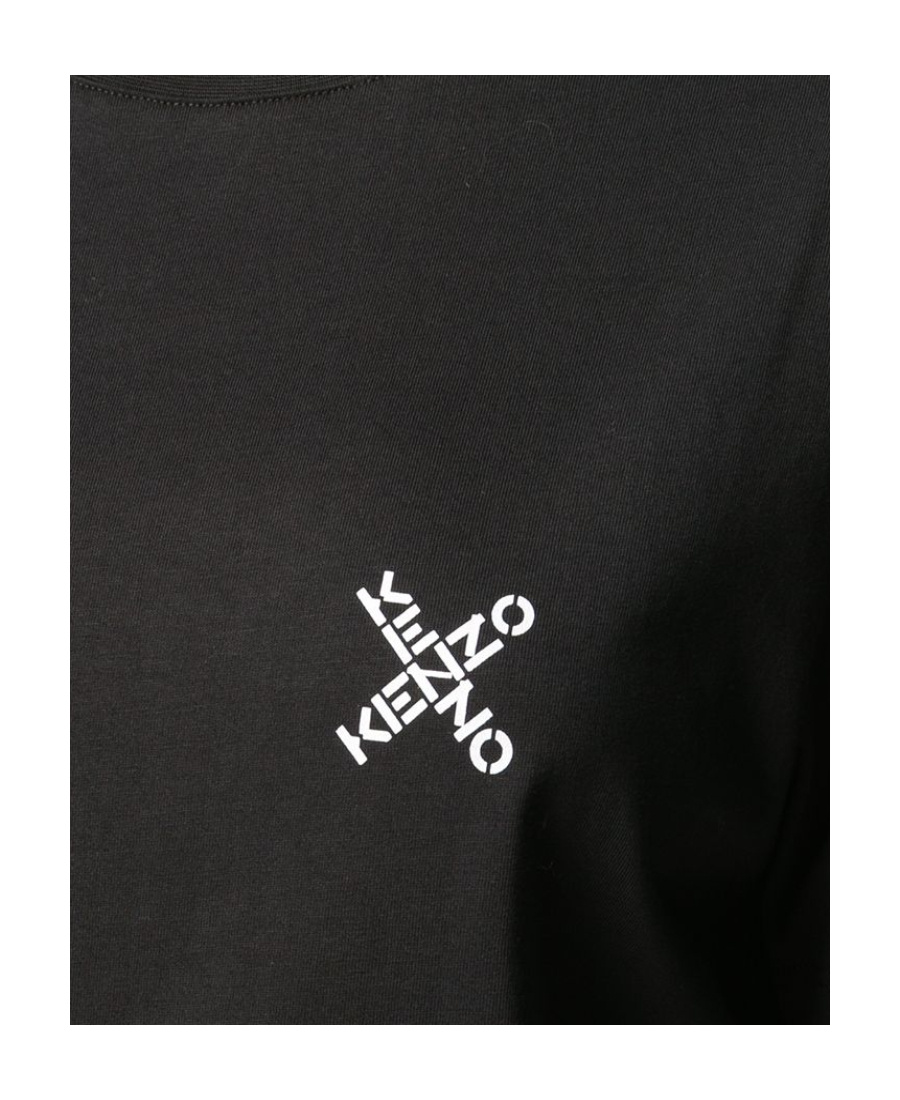 Kenzo Cross Logo-print T-shirt In Black