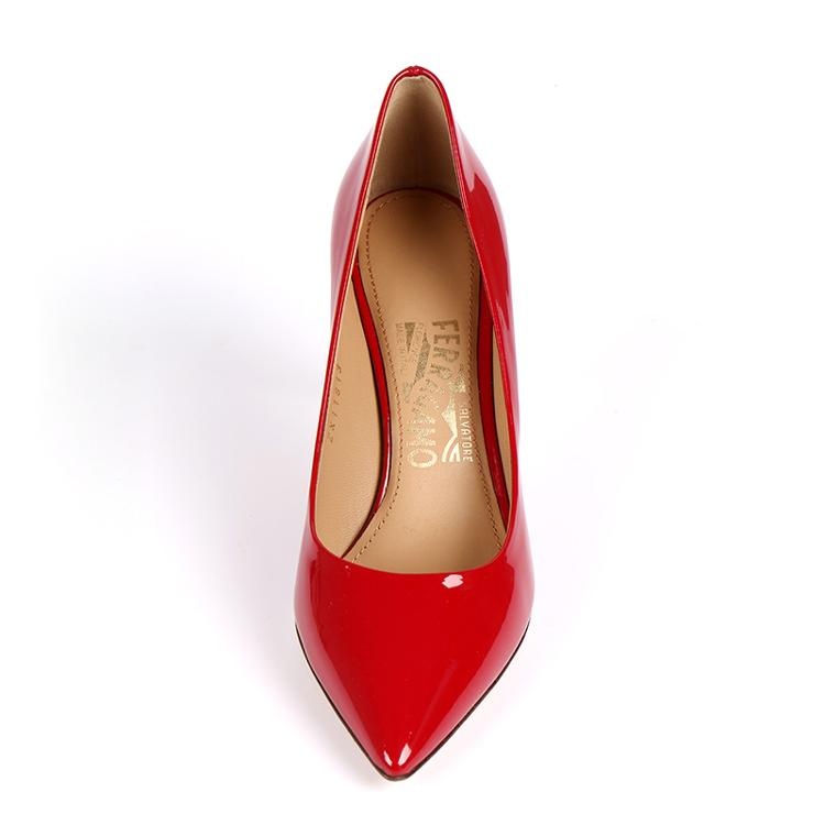Ferragamo Cusp High-heeled Shoes In Red