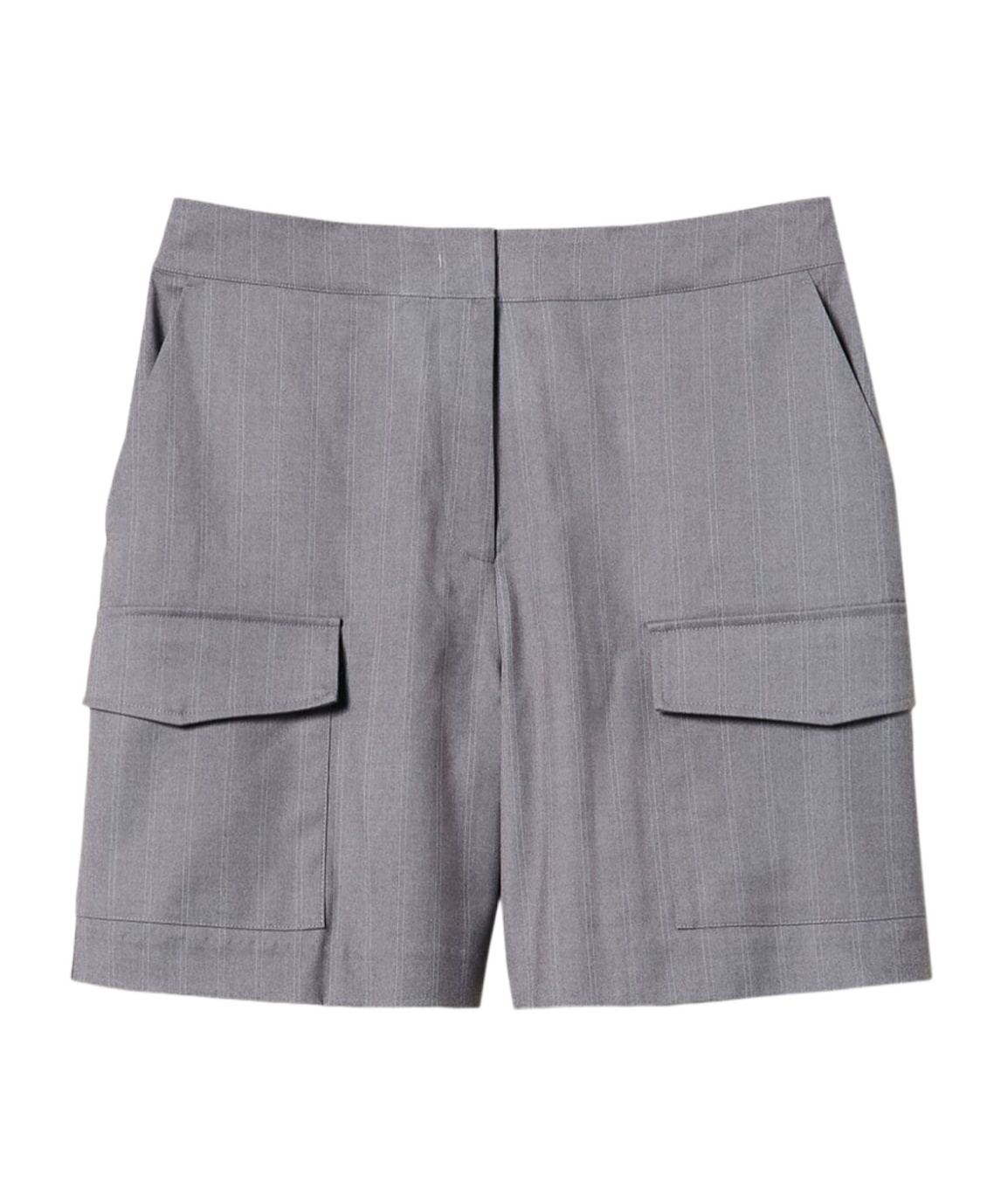 Twinset Pinstripe Bermuda Shorts In Gray