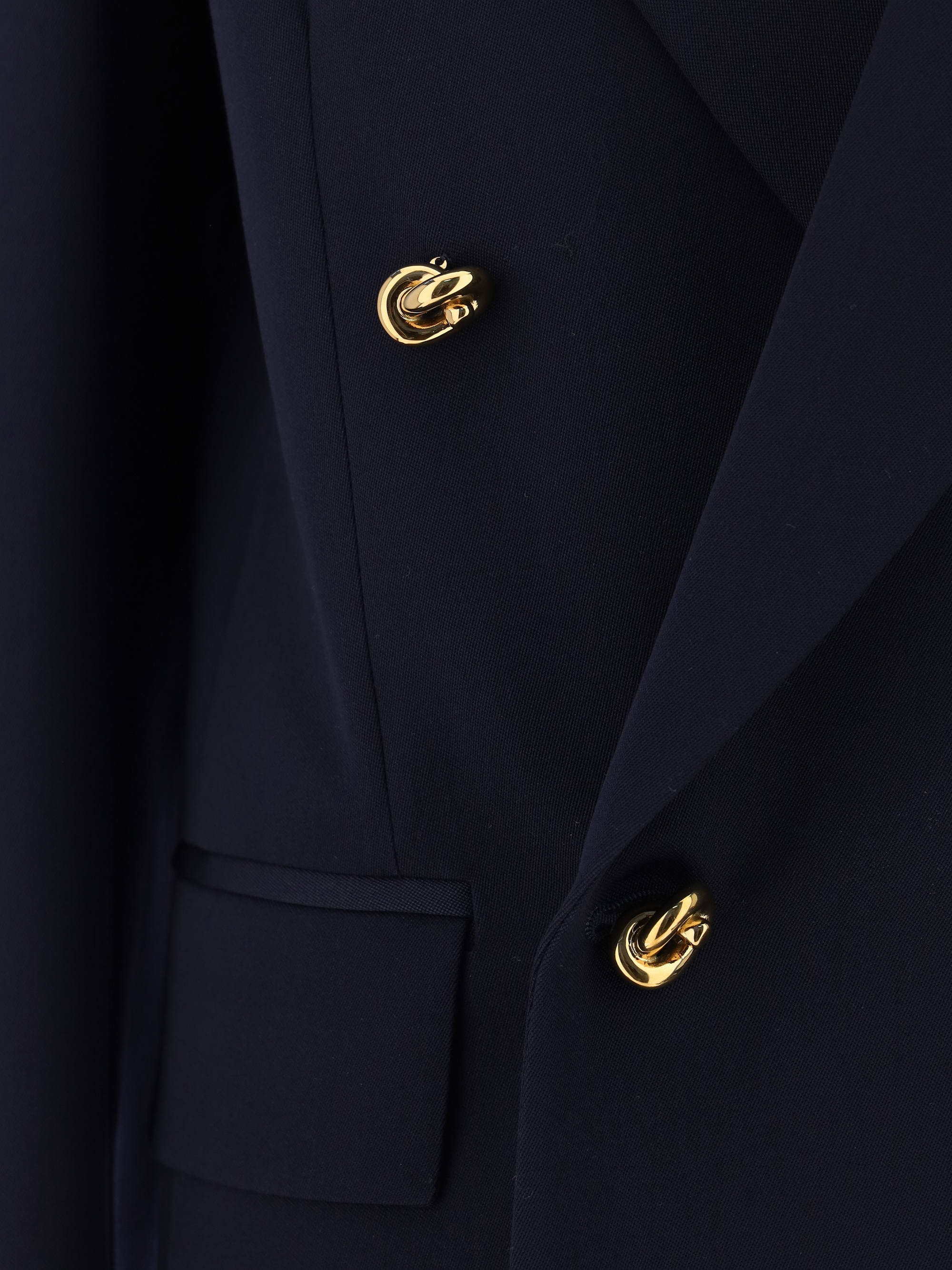 Shop Bottega Veneta Double-breasted Blazer In Blue