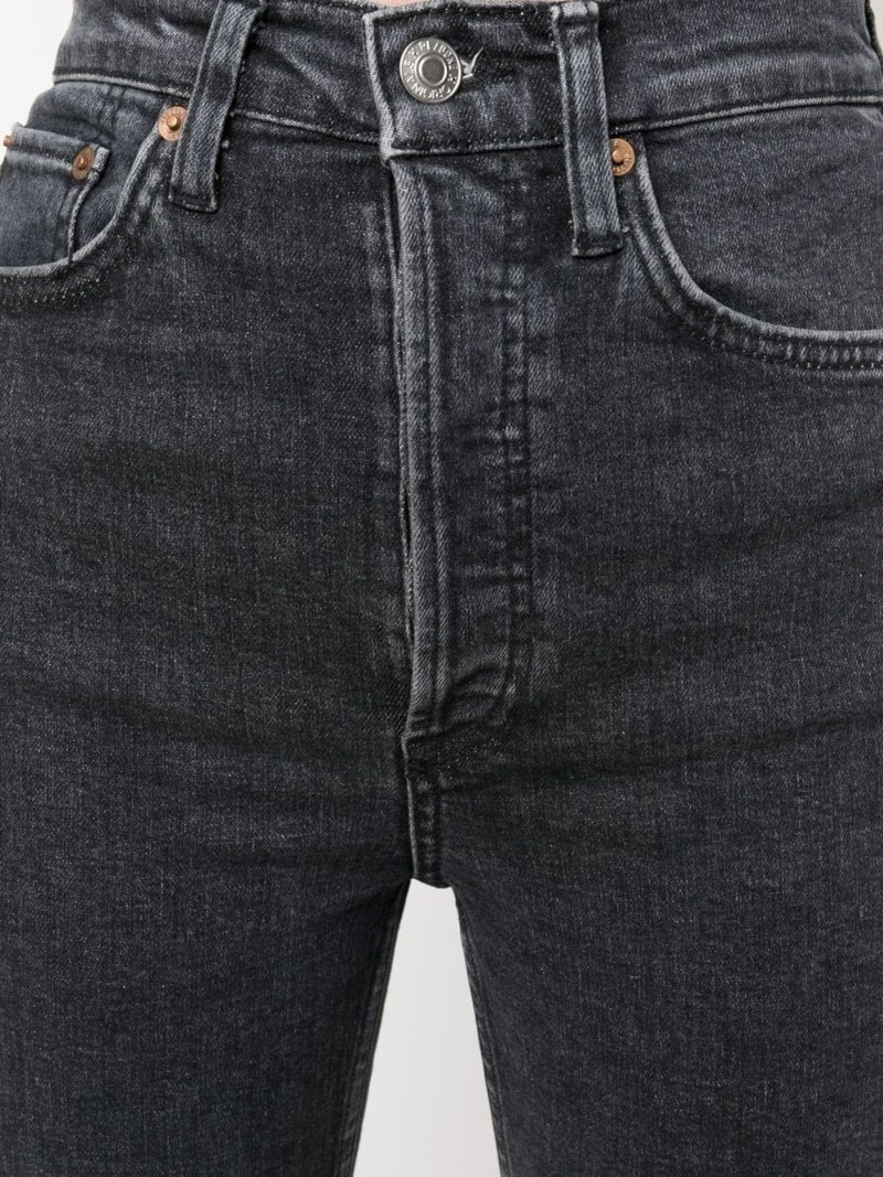 Re/done Straight Jeans In Black