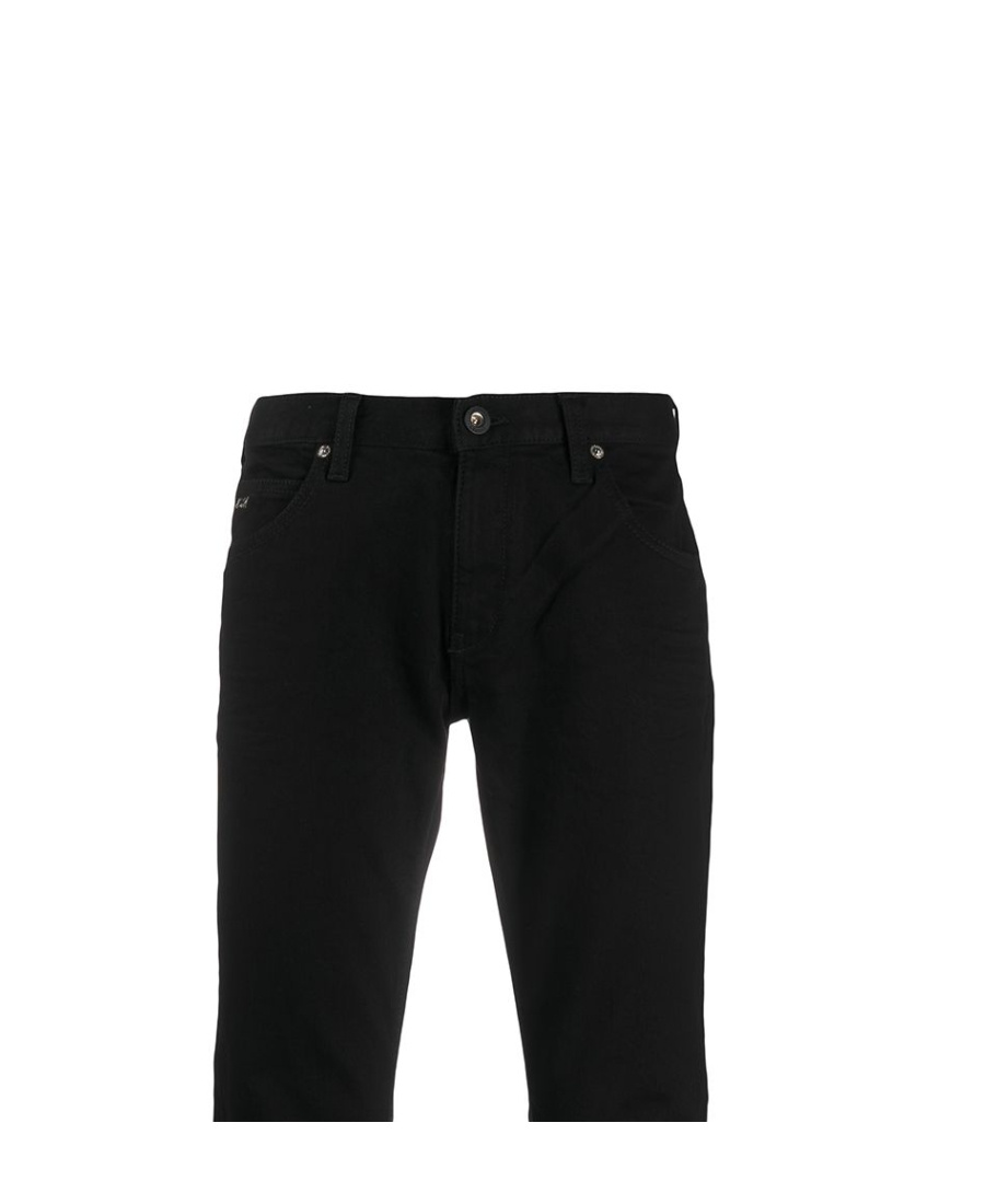 Emporio Armani Mid-rise Slim-fit Jeans In Black