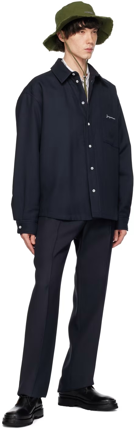 Jacquemus Casual Pants With Waist And Loop Straps In Black