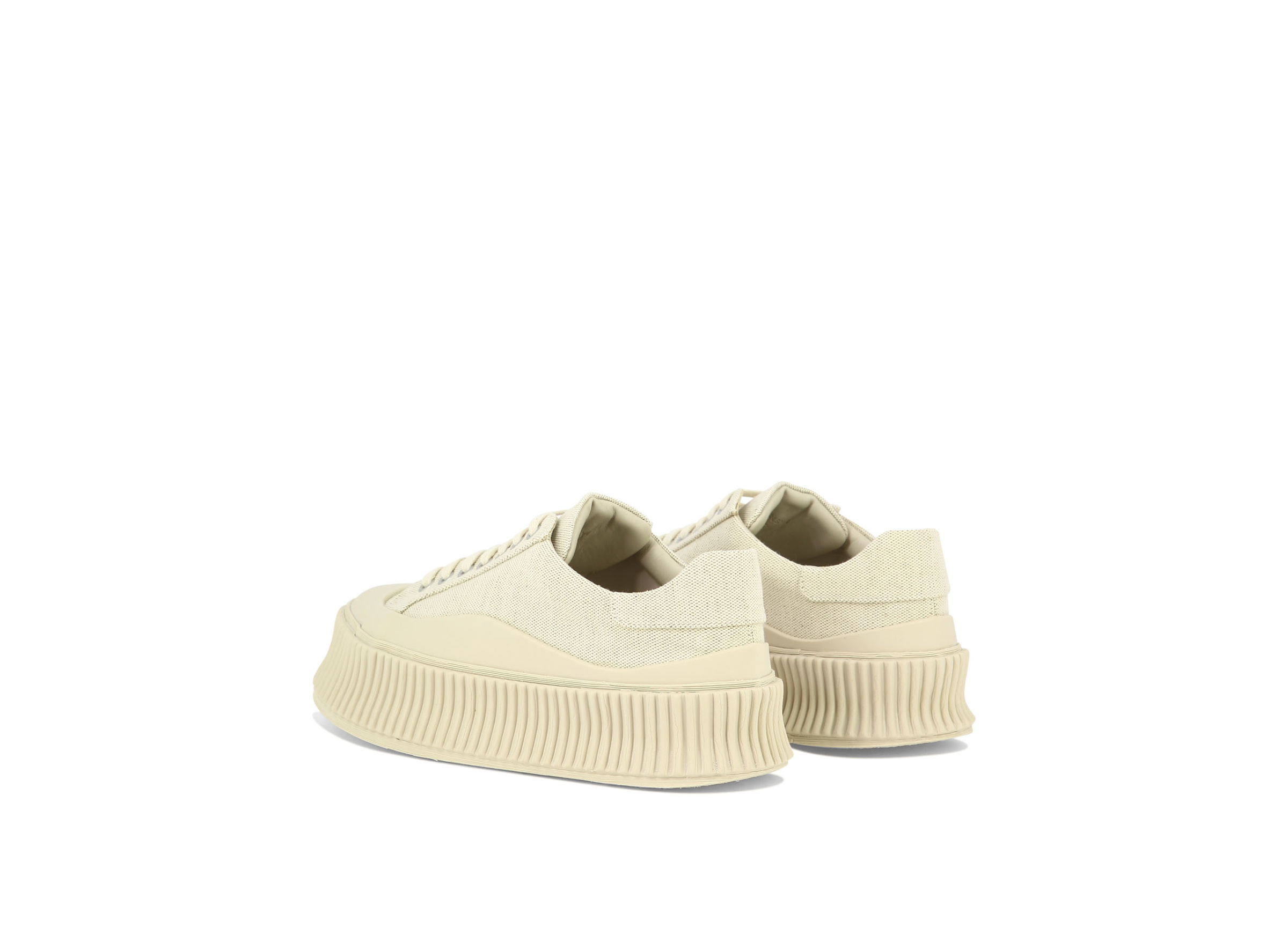Jil Sander Woman Sneakers Pastel Yellow Size 9 Textile Fibers In Nude